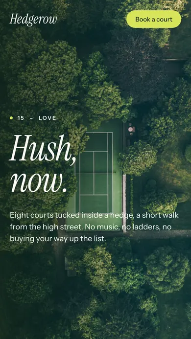 Hedgerow. Tennis club · United Kingdom